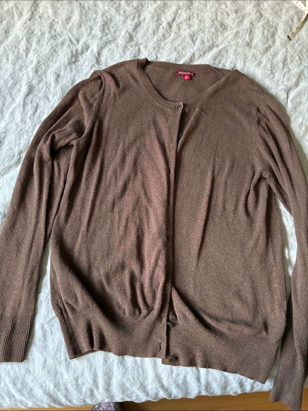 MERONA Heather Brown cardigan sweater XL
